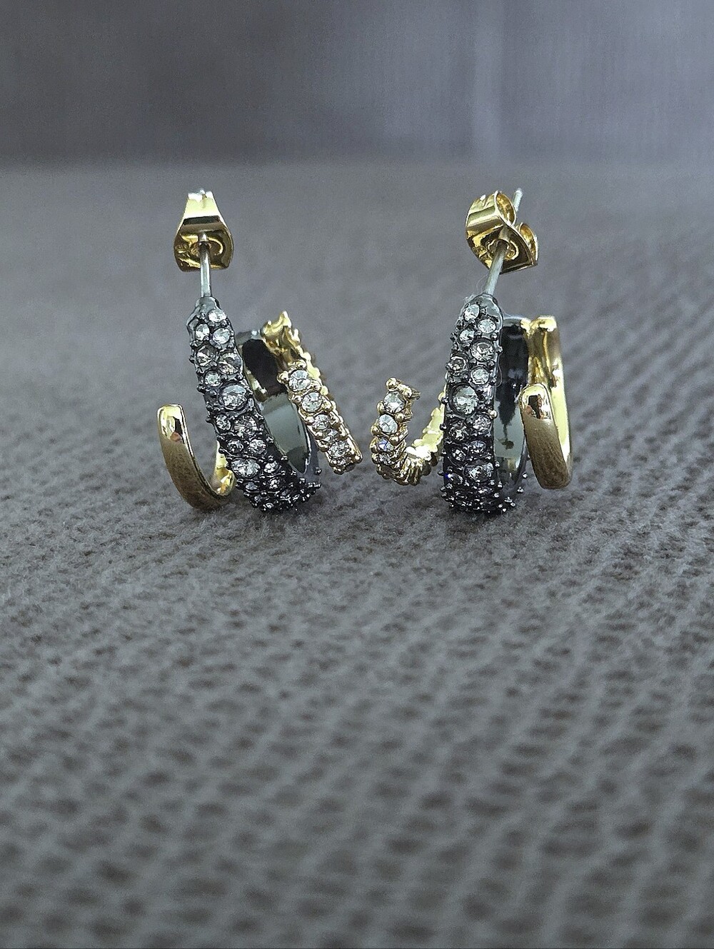 ✨️HP✨️ Alexis Bittar Crystal💎 Orbit 3-Row Hoop Earrings - Picture 11 of 16
